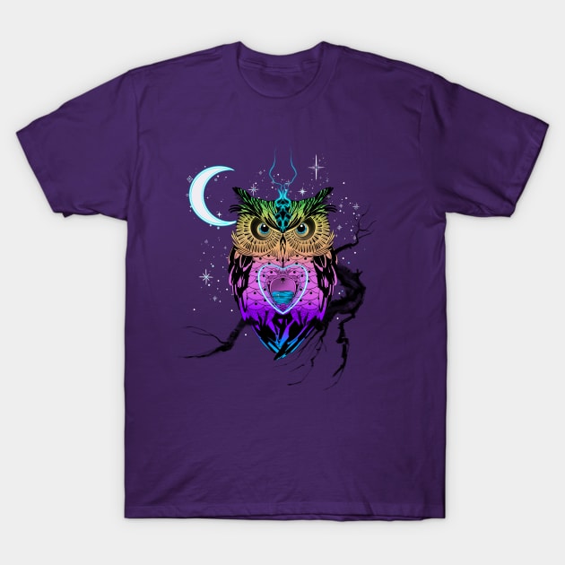 Magical owl T-Shirt by Blacklinesw9